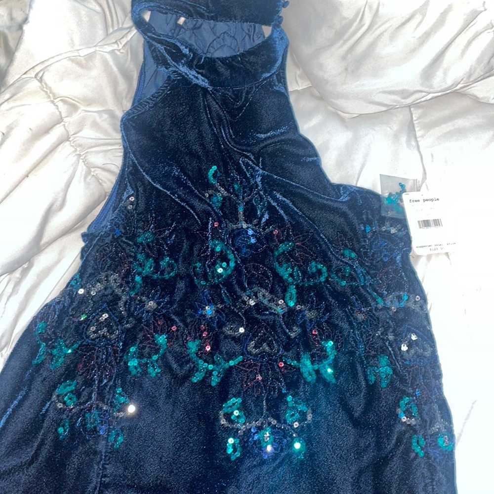 Blue sparkly dress still with tags on it brand new never worn